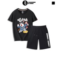 Đồ bộ nam thể thao mùa hè CHUỘT NINJA bộ quần áo mặc nhà phong cách