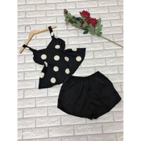 Đồ bộ ngủ 2 dây chấm bi