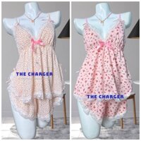 Đồ Bộ Ngủ Bigsize 50-80kg Set Lụa 2 Dây Mặc Nhà Hoa Xinh Nhiều Mẫu THECHARGER