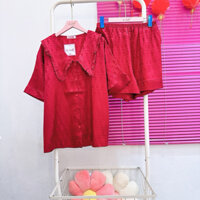 Đồ Bộ Ngủ Bigsize cổ vest 60-90kg lụa Gấm