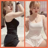 Đồ bộ ngủ nữ mặc nhà 2 dây thun ngắn , Bộ đồ ngủ thun nữ 2 dây