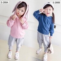 Đồ bộ nỉ tay thỏ bé gái bé trai