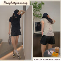 Đồ bộ nữ, bộ thể thao nữ áo cổ tròn cộc tay màu basic phối quần short ngắn phong cách trẻ trung năng động TC3658
