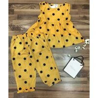 đồ bộ nữ chấm bi quần lửng