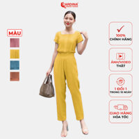 Đồ Bộ Nữ 𝐂𝐀𝐑𝐃𝐈𝐍𝐀 Chất Đũi Bambo Cao Cấp Jumpsuit Cổ Vuông Quần Ống Đứng Thanh Lịch 3JD02