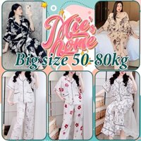 Đồ bộ nữ mặc nhà,pijama tay lửng cánh dơi, lụa mango mát mịn