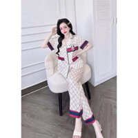 ✅✅Đồ Bộ Nữ Pijama Bộ Lụa latin ngắn tay♥️