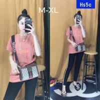 Đồ bộ nữ quần dài áo thêu chữ