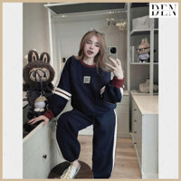 Đồ bộ nữ - Quần jogger và áo thun dài tay Chất vải nỉ cotton mềm mịn Thu sang Đông tới mà diện em này thì bao đẹp