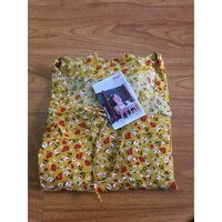 Đồ bộ nữ,đồ ngủ mặc nhà lửng 9 tấc vải lụa mango họa tiết hoa nhí siêu cưng size 47-60lg. - Nhí vàng,Size 47-57,60kg