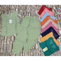 Đồ bộ nữ,đồ ngủ mặc nhà lửng 9 tấc vải lụa mango BL 186 hoạ tiết hoa nhí siêu cưng size 45-65kg.