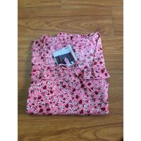 Đồ bộ nữ,đồ ngủ mặc nhà lửng 9 tấc vải lụa mango họa tiết hoa nhí siêu cưng size 47-60lg. - Nhí hồng,Size 47-57,60kg