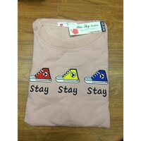 Đồ bộ nữ,đồ ngủ mặc nhà lửng áo thun cotton phối quần kaki họa tiết dễ thương. - Màu 1,Size dưới 57,60kg