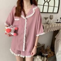 Do bo nu❣FREESHIP❣ Set pijama phối bèo nhìn tiểu thư