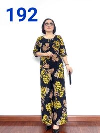 Đồ Bộ Ống Rộng Cho Mẹ Chất Liệu Lụa Hàn Châu Siêu Mềm Mịn Và Tôn Dáng - Tuấn Tú Store - 192 - 4  52kg-60kg