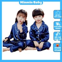 Đồ Bộ Pijama Cho Bé Trai Bé Gái Chất Lụa Cao Cấp, Đồ Ngủ Cho Bé Trai Bé Gái Từ 6-28Kg