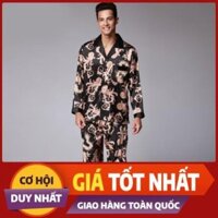 Đồ bộ Pijama đồ bộ nam dài tay, chất lụa satin cao cấp mềm mại, nhẹ và mát, không phải phi lụa nhé. Size L-2XL new