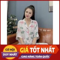 Đồ bộ pijama Lụa Maingo  tay cánh dơi quần dài, sang chảnh, vải mềm mịn, thoáng mát [Elana Boutique] new