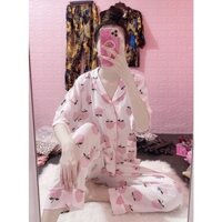 Đồ Bộ Pijama Lụa Tay Cánh Dơi