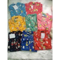 đồ bộ Pijama lửng tay ngắn in hoạ tiết mèo rich, đồ bộ mặc ở nhà