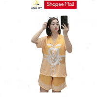 Đồ bộ pijama mặc nhà ANH MỸ chất liệu lụa xước ánh kim cao cấp chính hãng XUOCDUI-04 SP0040 official.anhmy