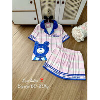 ĐỒ BỘ PIJAMA NGẮN LỤA LATIN [MẪU ĐẸP SỐ LƯỢNG ÍT] BIG SIZE 60-80kg