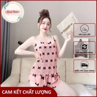 Đồ bộ pijama nữ hai dây cao cấp, vải lụa Nhật, cam kết hàng chất lượng, đẹp như hình - Lavis Home