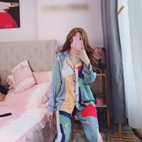 Độ bộ pijama nữ tay dài phối màu🤗🤗
