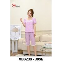 Đồ Bộ Pijama Quần lửng Tay Ngắn Thương Hiệu Msmile Cao Cấp MBD238