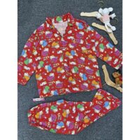 Đồ bộ pizama tay dài đỏ Hello Kitty freesize