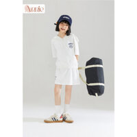 Đồ bộ quần áo bé gái size đại 46kg Anniebaby áo polo cộc tay chân váy xòe chất thun cá sấu mềm mịn cho bé BD24036