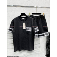 Đồ Bộ Quần Áo Cộc Nam Mùa Hè Chất Xốp Vân Nổi, Bộ Đùi Nam Thể Thao Cao CấP