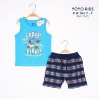 Đồ bộ sát nách YOYO bé trai cao cấp size (9kg-26kg)