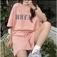 Đồ Bộ Thể Thao Mặc Nhà MEYRR Có Đủ Màu, Chất Vải Thun Lạnh Siêu Mát Phong Cách Tiểu Thư Năng Động Cá Tính - Hồng - M