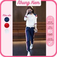 Đồ bộ thu đông nữ, bộ thể thao mùa đông mặc nhà đi chơi đi tập CD cổ tròn - xưởng may Nhung Kem