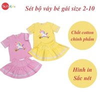 Đồ bộ thun bé gái, đồ bộ trẻ em chất cotton, có nhiều màu, size 2-10 tuổi - SUNKIDS