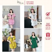 ĐỒ BỘ THUN LANH NỮ ĐÙI THUN GÂN CỔ VUÔNG CAO CẤP THỜI TRANG 3 SIZE 43-65KG TÙY CHIỀU CAO