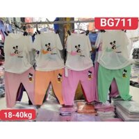 Đồ bộ thung coton bé gái 18-40kg