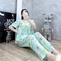 Đồ bộ tole lanh nữ mặc nhà quần dài, áo tay ngắn babydoll F21 VNXK SHOP5SAO (43-75kg)