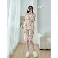 đồ bộ tole lanh quần lửng tay cánh tiên mặc nhà