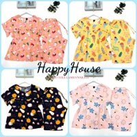 Đồ Bộ Tole Nữ, Bộ Lanh Lửng Phối Bèo Tay Ngắn Cổ Tròn VNXK F21 45-75kg, có BigSize - HappyHouse93