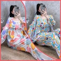 Đồ bộ tole nữ, bộ lanh mặc nhà quần dài, áo tay dài phom babydoll F21 VNXK SHOP5SAO (40-75kg) gomar