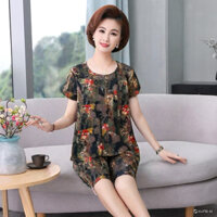Đồ bộ tole nữ, bộ lanh nhung lửng mặc nhà
