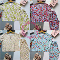 Đồ bộ tole nữ trung niên KHẢ NHI bigsize 55-75 ký quần lửng áo cổ kiểu xẻ chữ V nhỏ phối 3 nút tay ngắn