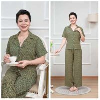 Đồ Bộ Trung Niên 2308 Cổ Bẻ – Bộ Đồ Gấm Cao Cấp Cho Mẹ Và Bà, Chất Liệu Mát, Kiểu Dáng Trang Nhã,