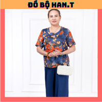 ĐỒ BỘ TRUNG NIÊN CAO CẤP CỔ TRÒN LỤA HAI DA  KÈM TAG  ( CÀI ÁO ) QUẦN 9 TẤC HAN.T SHOP