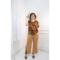 ĐỒ BỘ TRUNG NIÊN CAO CẤP CỔ TRÒN KÈM TAG ( CÀI ÁO ) ĐỒ BỘ BA CHỊ EM Ms11