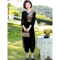 Đồ Bộ Trung Niên Cho Mẹ, Chất Nhung Tuyết Mềm Mịn DT63