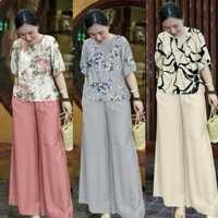 Đồ bộ trung niên cho mẹ chất liệu lụa sang trọng quý phái mã V21