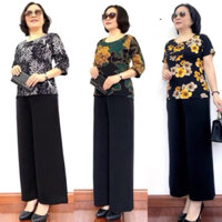 Đồ bộ trung niên cho mẹ mặc mùa hè mềm mịn chất cát hàn V13